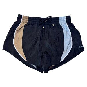 P.E Nation running track short in black size M nylon gym athletic athleisure